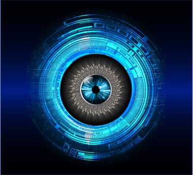 Geleceğin gözü. vektör illüstrasyonu