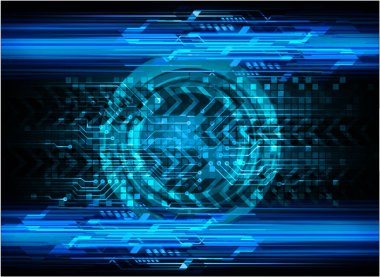 Fütürist teknolojiye sahip soyut mavi arkaplan