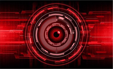 Kırmızı dijital tasarımı olan fütürist teknoloji arkaplanı
