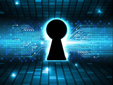 Bir bilgisayar devresinin dijital illüstrasyonu