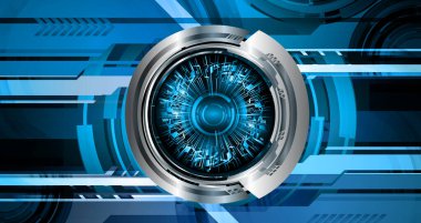 3D holograma sahip fütürist teknoloji arka planı