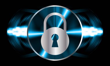 asma kilit ve siyah arkaplan