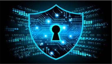 mavi arkaplanda dijital güvenlik kavramı