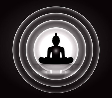 Nilüfer çiçeği siyah beyaz bir adam şeklinde poz verir.