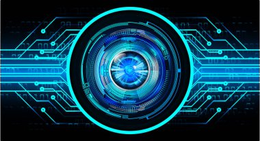 Dijital devre ile soyut teknoloji arkaplanı