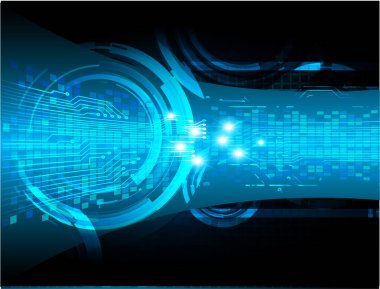 Çeşitli teknolojik elementlere sahip soyut teknoloji arka planı