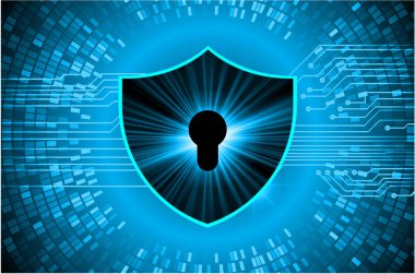 Ekranda veri koruması olan siber güvenlik kavramı