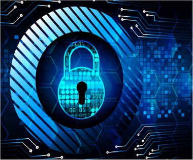 Güvenlik sistemi teknolojisi vektör çizimi