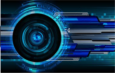 Sanal elementlere sahip gelecekteki teknoloji geçmişi. vektör illüstrasyonu