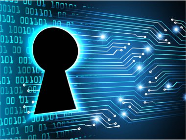 mavi arkaplanda ikili kodlu güvenlik sistemi kavramı