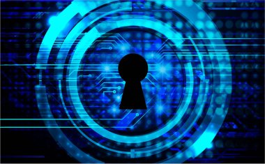 Kilit ve ikili kodlu soyut arkaplan