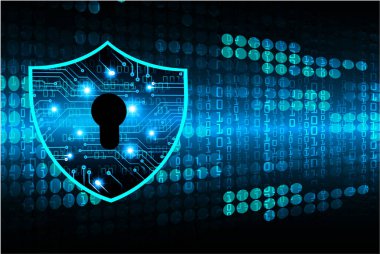 Veri koruması ve dijital teknolojiye sahip siber güvenlik kavramı