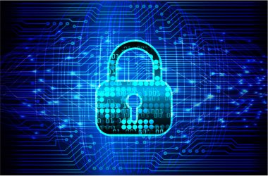 Kilit ve ikili kodlu soyut arkaplan