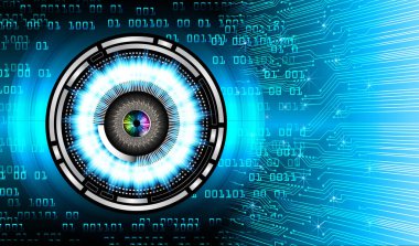 İkili kodlu bir gözün dijital illüstrasyonu