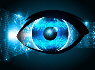 Geleceğin gözü. vektör illüstrasyonu