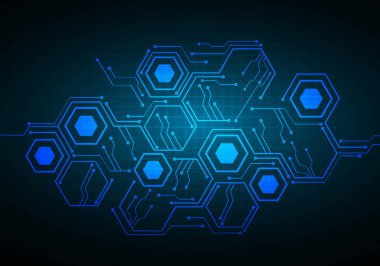 soyut altıgen teknolojisi vektör arkaplanı