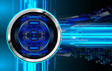 Mavi altıgenli fütüristik teknoloji arka planı