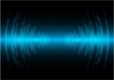 Ses dalgalarıyla soyut teknoloji arkaplanı