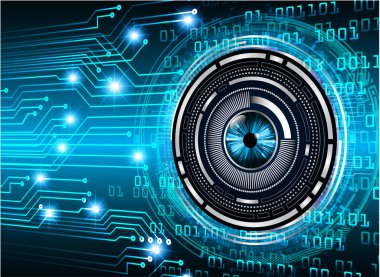 Siber gözlü sanal bir teknolojinin dijital illüstrasyonuName