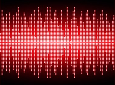 Bir ses dalgasının vektör illüstrasyonu