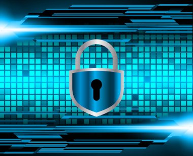 Kilit ve asma kilidin vektör çizimi