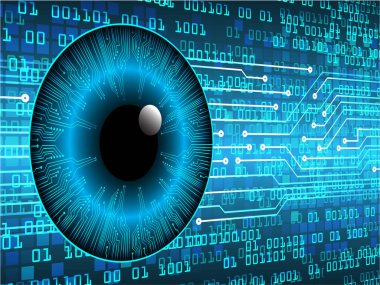 Geleceğin gözü. vektör illüstrasyonu