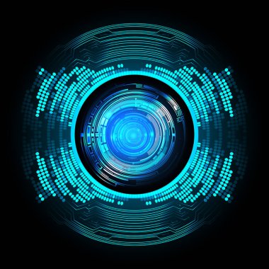 Çember elementli soyut teknoloji arkaplanı