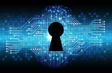 Siyah arkaplanda soyut güvenlik kilidi