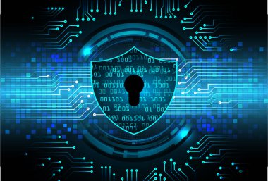 Veri koruması ve dijital teknolojiye sahip siber güvenlik kavramı