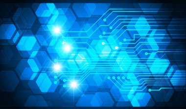 Altıgenli soyut teknoloji arkaplanı