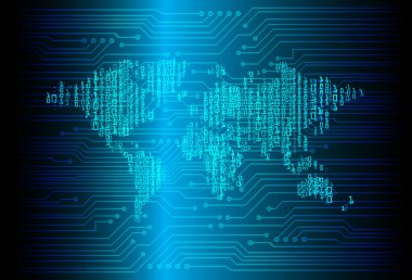 İkili kodlu mavi devre kartı