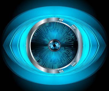 Parlak lensli mavi ve beyaz yuvarlak bir düğmenin vektör çizimi