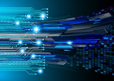 Parlak satırları ve metnin için alanı olan soyut teknoloji arkaplanı