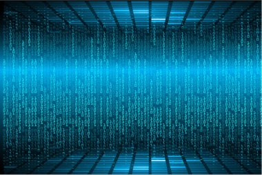 İkili kod ve veriye sahip soyut arkaplan