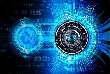 Fütürist teknolojik elementlere sahip soyut teknoloji arka planı