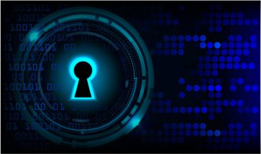 Siber güvenlik için arka planın vektör çizimi