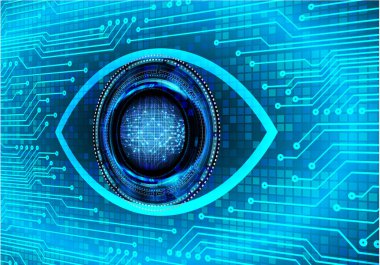 İkili kod ve devre ile soyut teknoloji arka planı