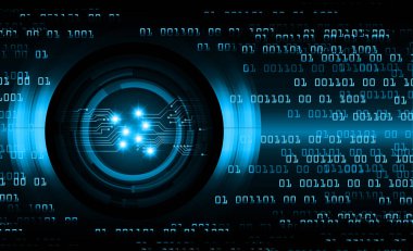 Fütürist teknolojik elementlere sahip soyut arkaplan