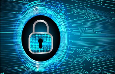 Kilit simgesi tasarımı ile güvenlik sistemi kavramı, vektör illüstrasyonu 10 eps grafik.