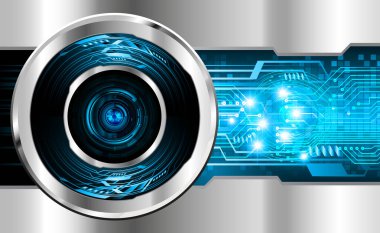 Mavi daireli soyut teknoloji arkaplanı