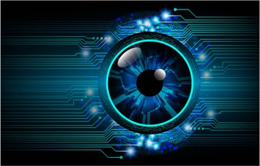 göz ve sanal kullanıcı arayüzü ile soyut arkaplan