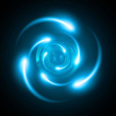 Karanlıkta parlayan ışık izi