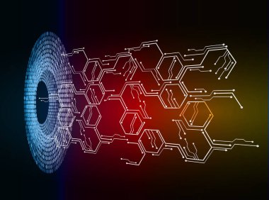 Altıgenlerin 3d görüntülenmesi ile soyut arkaplan
