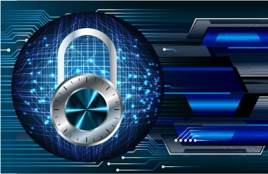 Kilit ve ikili kodun vektör illüstrasyonu