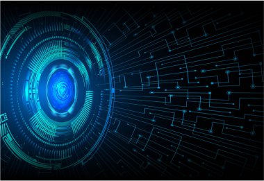 Fütürist teknolojik elementlere sahip soyut teknoloji arka planı