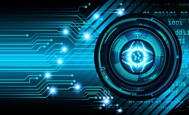 Dijital devre ile soyut teknoloji arkaplanı