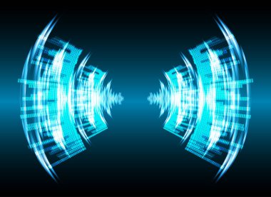 hareket bulanıklığı olan soyut mavi arkaplan