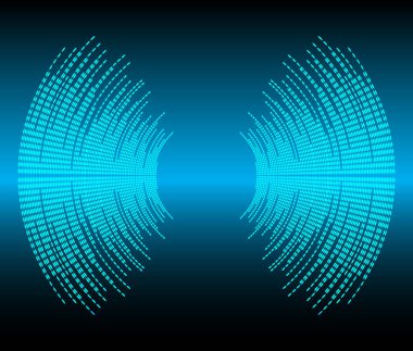 Yuvarlak köşeli soyut mavi arkaplan