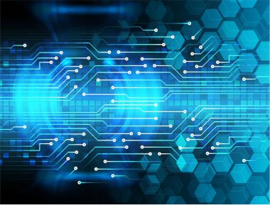 Teknoloji geçmişi olan devre kartı. vektör illüstrasyonu