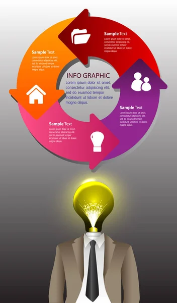 Vektor Illustration Von Business Infografik Design — Stockvektor